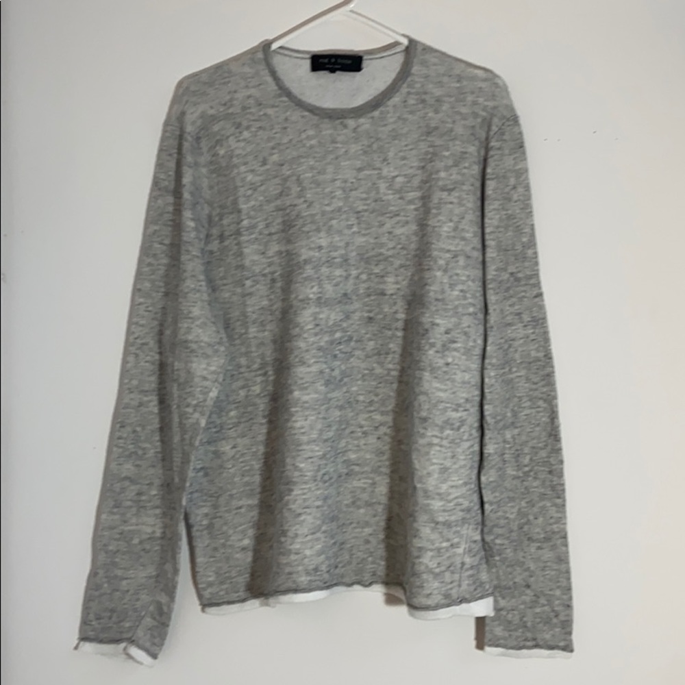 Rag & Bone Gray Crew Neck Sweater XXL